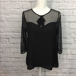 Black sheer blouse